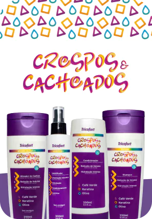 Kit Tricofort Crespos e Cacheados - hidratação e definição dos cachos